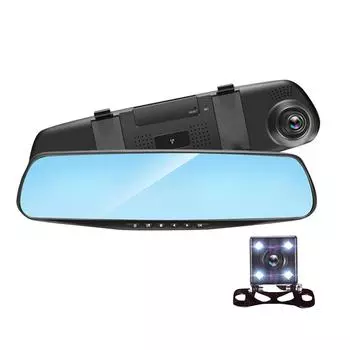 4,5-дюймовый объектив высокой четкости 1080P Starlight Night с обратным изображением видеорегистратора One Size чёрный