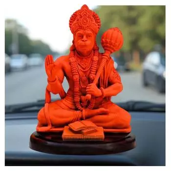 4.5 inch Bahubali Hanuman Ji Murti for Car Dashboard, Lord Hanuman Idol Statue for Home Decoration and Puja