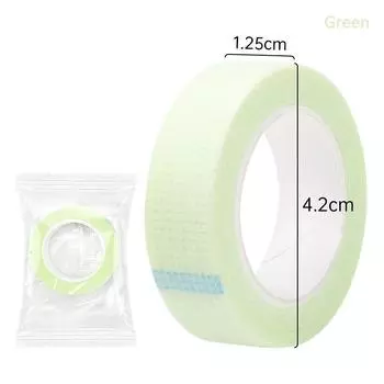 4,5 м/рулон Лента для наращивания ресниц, безворсовая, дышащая, из нетканого материала, клейкая, медицинская бумажная лента для патчей для накладных ресниц, инструменты для макияжа зелёный