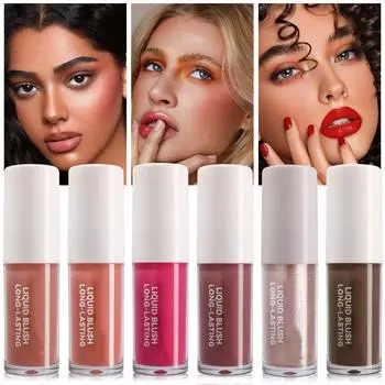 4,5 мл жидкие румяна 5 цветов для губ и щек, многофункциональные, естественный контуринг, нежные румяна One Size