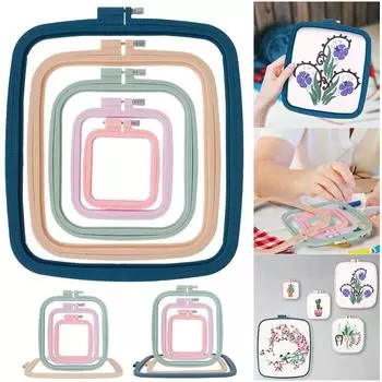 4/5 шт. DIY пластиковые квадратные пяльцы инструмент для вышивки крестом китайская традиционная круглая бамбуковая рамка деревянные швейные инструменты