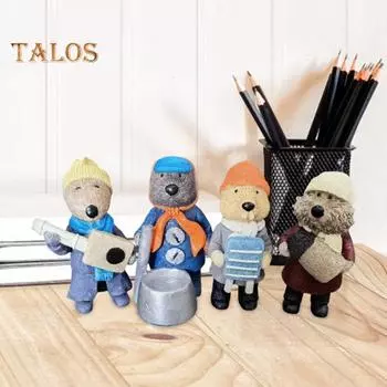 4/5 шт. Фигурка маленькой мышки, мультяшная статуэтка выдры, скульптура животного из смолы, украшение для домашнего офиса, книжной полки, рабочего стола 4pcs