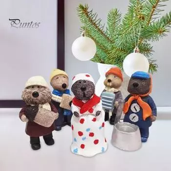 4/5 шт. Фигурка маленькой мышки, мультяшная статуэтка выдры, скульптура животного из смолы, украшение для домашнего офиса, книжной полки, рабочего стола 4pcs