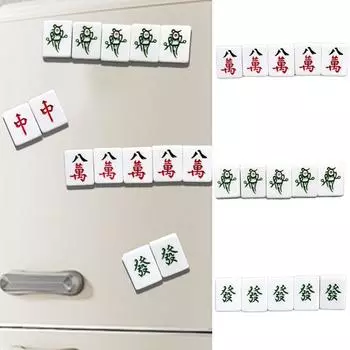 4/5 шт. Китайские магниты для плитки маджонг на холодильник, красочные мини-игры, магнитные наклейки для доски или холодильника A05