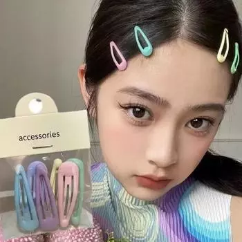 4-5 шт./пакет, милая заколка для девочек с сердечком, маленькая челка, заколка для волос, простая индивидуальная заколка для волос, боковая заколка, зажим для края, стильная шпилька, BB зажим