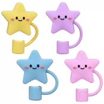 4/5 шт. силиконовая соломенная крышка, шляпа, стакан, соломенный топпер, подходит для стакана емкостью 30 и 40 унций с ручкой, 10 мм, 0,4 дюйма, пыленепроницаемые, многоразовые насадки для соломинок, крышки 4pcs