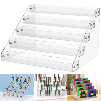 4/5-слойная акриловая стойка для демонстрации, прозрачная многоцелевая полка-органайзер для косметики, духов, кукольных фигурок, CD DVD-дисков