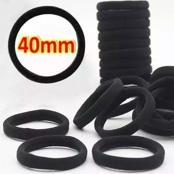 4/5 см Черные Базовые Резинки для Волос Женские Девушки Простые Высокоэластичные Повязки на Голову Завязки Резиновые Веревки Скранчи Держатели для Хвоста Аксессуары 10PCS