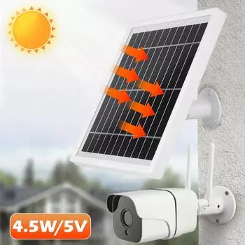 4.5W 5V Солнечная панель настенное крепление маломощная солнечная зарядная панель водонепроницаемая для дверного звонка камера безопасности с 300 см CableBracket 5V&4.5W белый