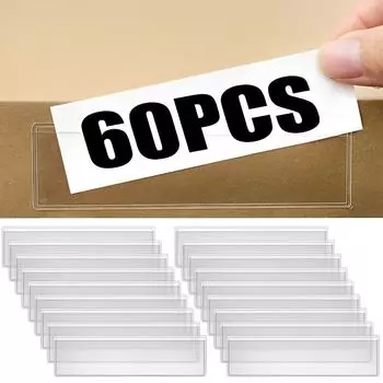 4-60 шт прозрачные самоклеящиеся этикетки пакет держатель идентификационных карт полка бирка карман держатель этикетки классификация складское хранение 4PCS