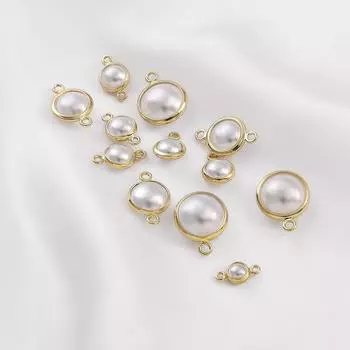 4/6/10 мм латунный соединительный Шарм с бусинами для серег, браслетов, ожерелья, изготовления ювелирных изделий своими руками 4mm 1pc/bag