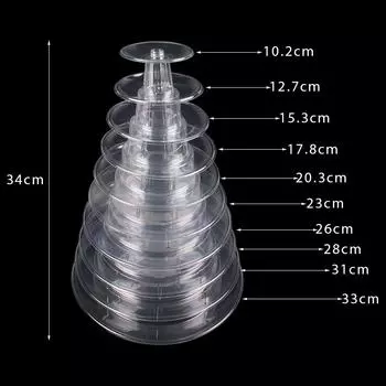 4/6/10 ярусов круглая башня-стенд для макарон, стойка для демонстрации десертов, подставки для кексов, подносы для инструментов для украшения свадебных тортов, тортов на день рождения