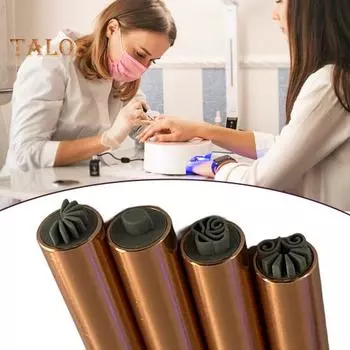 4/6/10 шт. Набор ручек для дизайна ногтей с цветочным принтом, набор ручек для дизайна ногтей для женщин, инструмент для штамповки ногтей с различными узорами, инструменты для нанесения точек на ногти 4pcs розового золота