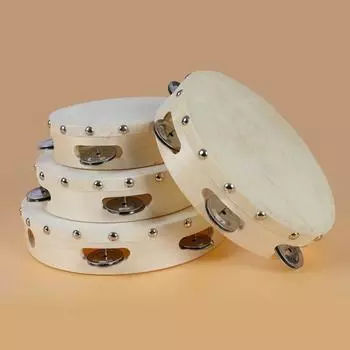 4/6/7/8/10 дюймов ручной тамбурин деревянный ручной барабан однорядный тамбурин танцевальные концерты 6inch