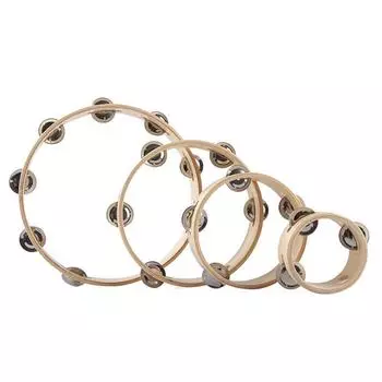 4/6/810 ручной деревянный бубен без головы с металлической однорядной детской образовательной музыкальной игрушкой 10inch