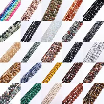4/6/8/10/12 мм 40 шт-15 шт/1 нить DIY браслет ожерелье круглые свободные бусины натуральный камень для изготовления ювелирных изделий аксессуары 4mm/40pcs