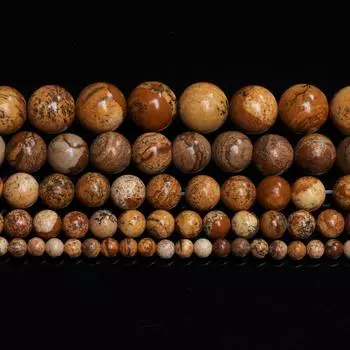 4/6/8/10/12 мм 60-20 шт. Для самостоятельного изготовления ожерелий из натурального камня, изготовление ювелирных изделий, фото, яшма, круглые бусины, ювелирные аксессуары, материал ручной работы 4mm 60Pcs