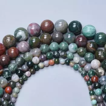 4/6/8/10/12 мм для изготовления ювелирных изделий DIY Браслеты Подвески Ожерелье Круглые свободные бусины-разделители Индийский агат Ручные работы Нежный материал для бисероплетения 4mm about 40Pcs