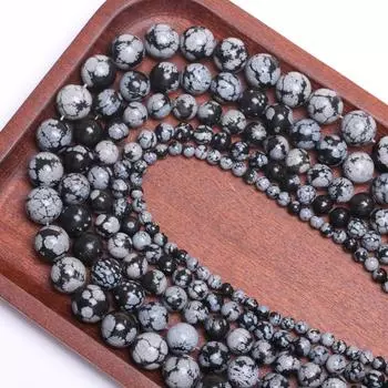 4 6 8 10 12 мм камень ювелирные изделия изготовление спейсер свободные бусины натуральная снежинка своими руками для ожерелья браслет 4mm 1 string