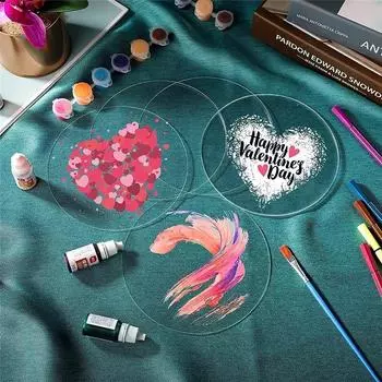 4/6/8/10 дюймов круглые акриловые диски для торта, топпер, многоразовые акриловые доски для торта, дисковая основа для обрезки тортов, принадлежности для украшения