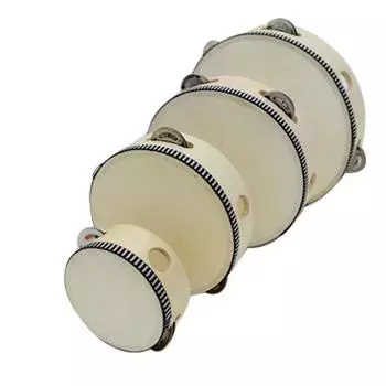 4/6/8/10 дюймов Музыкальные инструменты Тамбурин Барабан Перкуссия Ручные барабаныИгрушки Дети Образовательный Тамбурин Круглый Перкуссия