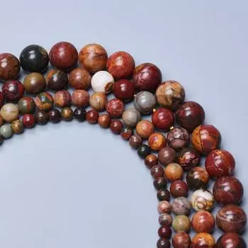 4/6/8/10 мм 20/30/40/50/60 шт. Горячие продажи Пикассо Яшма Круглые бусины Натуральный камень Бусины для DIY браслетов Крафт ручной работы Материал 4mm about 40Pcs