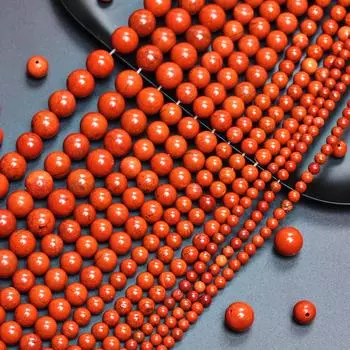 4/6/8/10 мм браслеты DIY ожерелье Redstone свободные бусины подвески натуральный камень ювелирные изделия аксессуары 40/30/20/20 шт круглые 4mm
