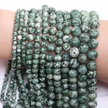 4/6/8/10 мм Натуральный камень Бусины россыпью Зеленый камень Круглые бусины ручной работы Ювелирные изделия Аксессуары DIY 6mm 1 string