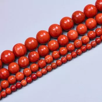 4/6/8/10mm 60/50/40/30PCS Redstone Natural Stone Round High Quantity Loose Beads for Jewelry Making DIY Pendants Bracelets Neckalce Accessories 4mm