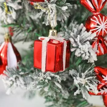 4/6/8/12 шт. Рождественские шары, украшения, звезда, трость, леденец, кекс, подвесное украшение для A