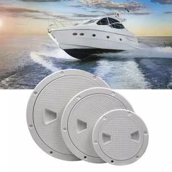4/6/8-дюймовый черный/белый круглый нескользящий смотровой люк со съемной крышкой для морских лодок и яхт 4 чёрный