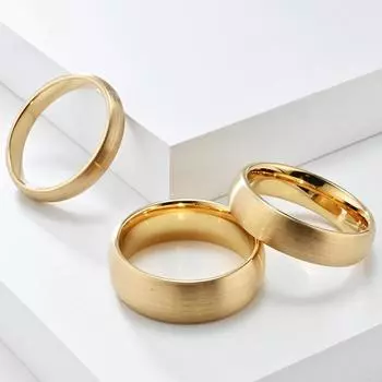 4 6 8 мм матовое вольфрамовое кольцо для мужчин и женщин модное простое унисекс парное кольцо золотого цвета хип-хоп ювелирные изделия аксессуары 6#