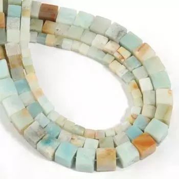 4 6 8 мм натуральные квадратные бусины амазонита свободные кубические каменные бусины для изготовления ювелирных изделий DIY браслет 15 дюймов 4mm
