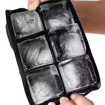 4/6/8 решеток большой лоток для льда форма мягкая силиконовая форма для льда многоразовая квадратная форма DIY формы для кубиков льда кухонные принадлежности