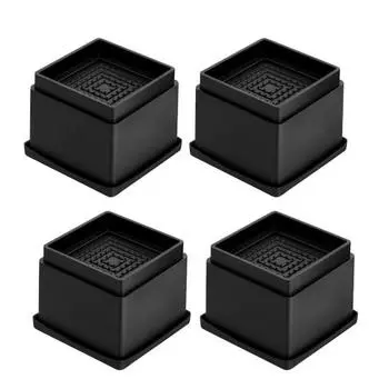 4/6/8 шт. 1/2-дюймовая квадратная подставка для мебели, прочная подставка для кровати, регулируемая штабелируемая противоскользящая подставка для стола, дивана, кресла, дивана, шкафа
