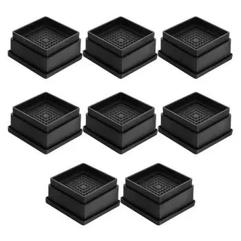 4/6/8 шт. 1/2-дюймовая квадратная подставка для мебели, прочная подставка для кровати, регулируемая штабелируемая противоскользящая подставка для стола, дивана, кресла, дивана, шкафа 1inch 8pcs
