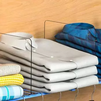 4/6/8 шт. перегородки для полок в шкафу, гладкая поверхность, закругленные края, простая установка, организация шкафа 8pcs