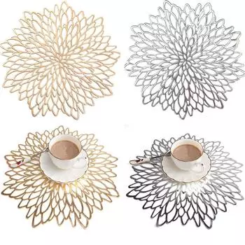 4/6/8 шт ПВХ подставки для обеденного стола полые подставки под чашки коврики для стола 10CM&4 Pcs