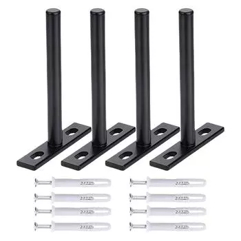 4/6/8pcs Heavy Duty Concealed Shelf Brackets Hidden Floating Shelf Supports set for Wall Mounted Storage & Displa 4