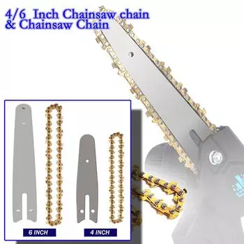 4/6 дюйма 28/37 ПРИВОДНЫЕ ЗВЕНЬЯ Золотая направляющая цепи Электрические цепи цепной пилы и направляющая для лесозаготовки Обрезка Полудолотило Электрическая цепная пила style 6-4 inch