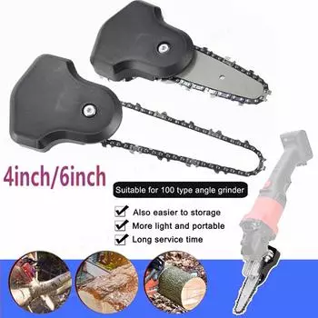 4/6-дюймовая угловая шлифовальная машина, комплект для переоборудования бензопилы, электрическая цепная пила, адаптер для электрической пилы, бытовая ручная мини-пила для лесозаготовок 6inch