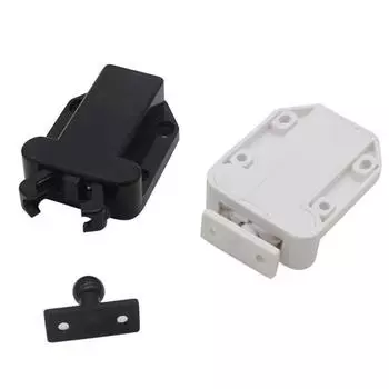 4/6 Нажать, чтобы открыть дверь Кухонный шкаф Сенсорный защелка Разблокировка ящика Шкаф белый