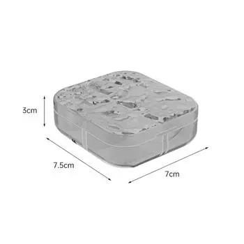 4/6-ячеечная портативная коробка для лекарств с эффектом ряби на воде, упаковочная коробка для лекарств, дорожный органайзер для лекарств, мини-герметичный пластиковый органайзер для лекарств для путешествий