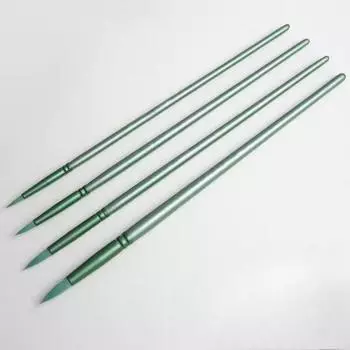 4/6 шт. Кисть для акварели с заостренной круглой плоской головкой, мягкий ворс, для начинающих студентов, рисующих акварелью, нейлоновый материал для рисования 4pcs