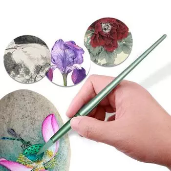 4/6 шт. Кисти для рисования с нейлоновой головкой, кисти для акварели, для детей и взрослых, набор для рисования акрилом, гуашью, маслом 4 циан