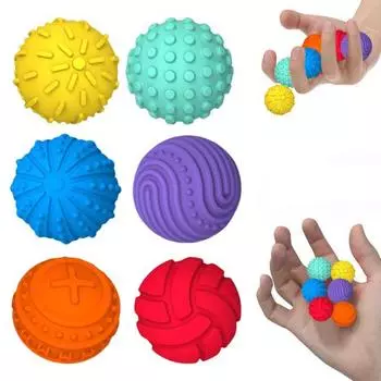 4/6 шт магнитный силиконовый сенсорный мяч портативный дорожный тревожный стрессовый мяч цветной A