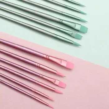 4/6 шт. мягкие ворсовые кисти для рисования акварелью профессиональные художественные кисти для начинающих художников 4pcs Pink