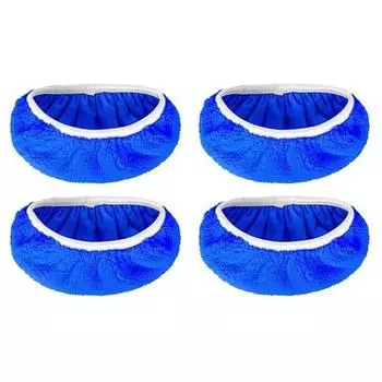 4/6 шт. Насадка из микрофибры для швабры Легко чистить Эффективная глубокая очистка Глубокая влажная уборка Насадки для швабры Многофункциональный помощник для уборки 4pcs синий