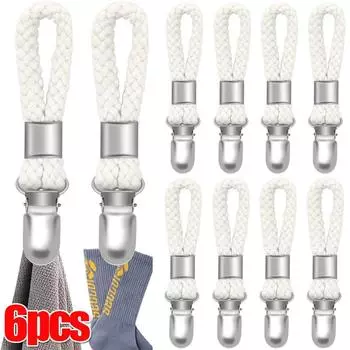 4/6 шт. подвесной зажим для кухонных полотенец для ванной комнаты металлический держатель для полотенец с петлей хлопковый кухонный держатель для ванной комнаты крючок для хранения полотенец