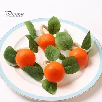 4/6 шт. пряжки для салфеток поддельные мандарины декор веревка бохо украшение стола кольца для салфеток деревенские свадебные вечеринки праздничные обеденные акценты держатели для салфеток 4pcs